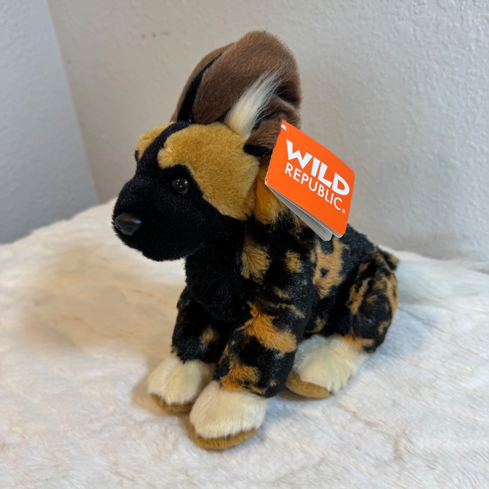 Wild Republic African Wild Dog Plush CK Mini Stuffed Animal 10830 8 inch NWT - Picture 2 of 6
